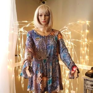 Boston Proper Womens Multicolor Blouse, XLarge, Long Sleeved